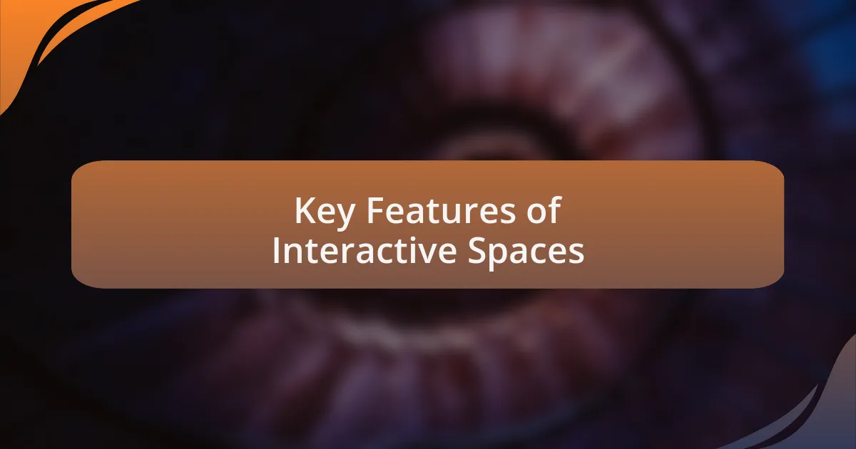 Key Features of Interactive Spaces