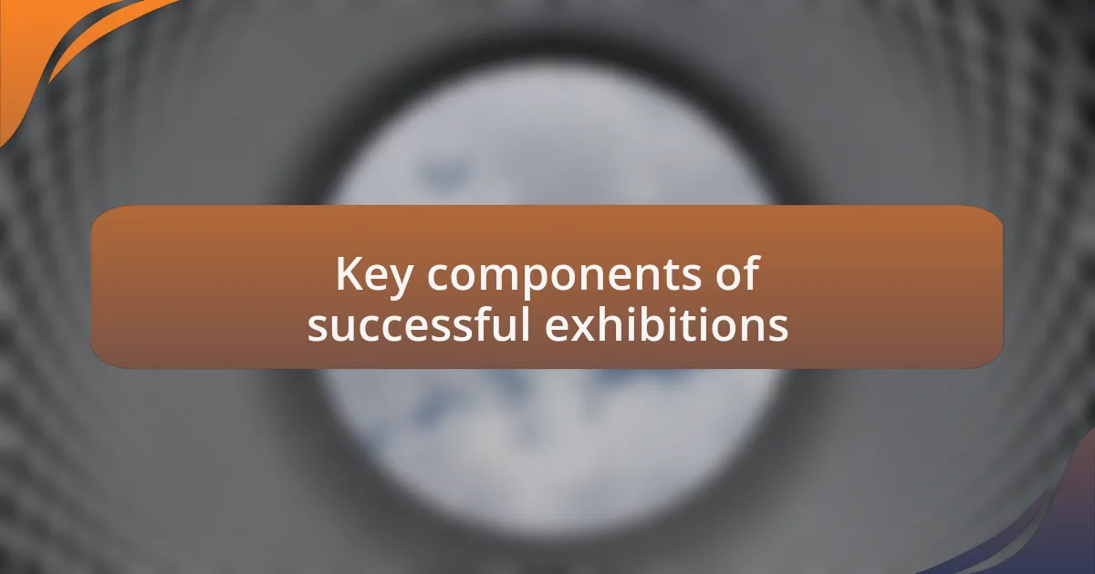 Key components of successful exhibitions
