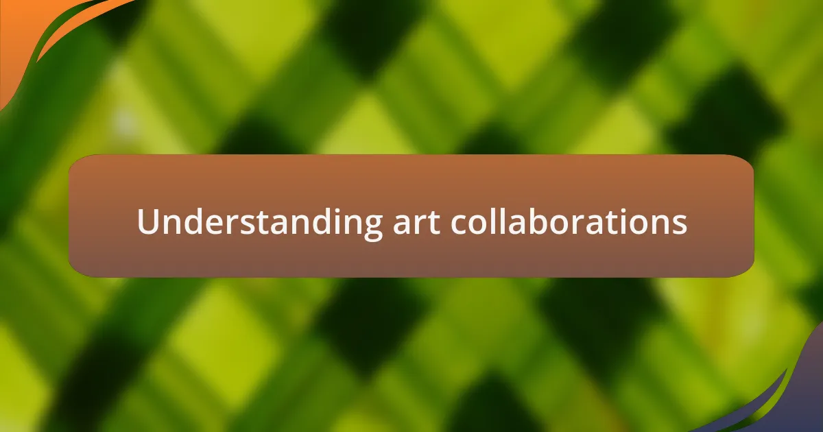 Understanding art collaborations