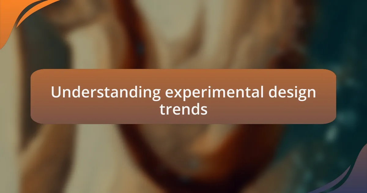 Understanding experimental design trends